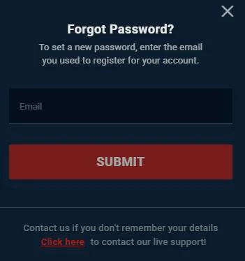 forgot password rantcasino